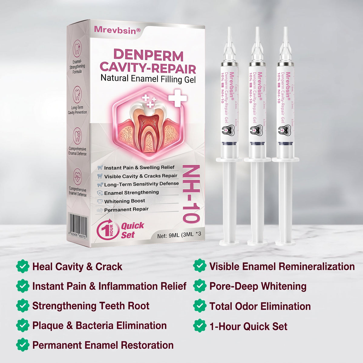 Mrevbsin® 👩‍⚕️ DenPerm Cavity-Repair Natural Enamel Filling Gel