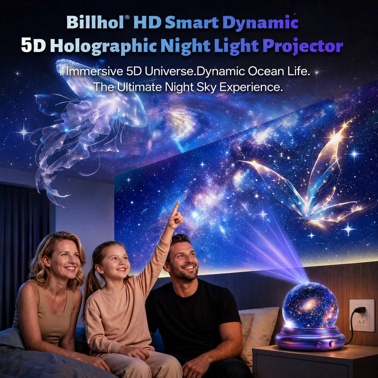 𝐁𝐢𝐥𝐥𝐡𝐨𝐥® 𝐍𝐄𝐗𝐓-𝐆𝐄𝐍 𝐒𝐌𝐀𝐑𝐓 𝐏𝐑𝐎𝐉𝐄𝐂𝐓𝐈𝐎𝐍 𝐇𝐃 𝐒𝐦𝐚𝐫𝐭 𝐃𝐲𝐧𝐚𝐦𝐢𝐜 𝟓𝐃 𝐇𝐨𝐥𝐨𝐠𝐫𝐚𝐩𝐡𝐢𝐜 𝐍𝐢𝐠𝐡𝐭 𝐋𝐢𝐠𝐡𝐭 𝐏𝐫𝐨𝐣𝐞𝐜𝐭𝐨𝐫