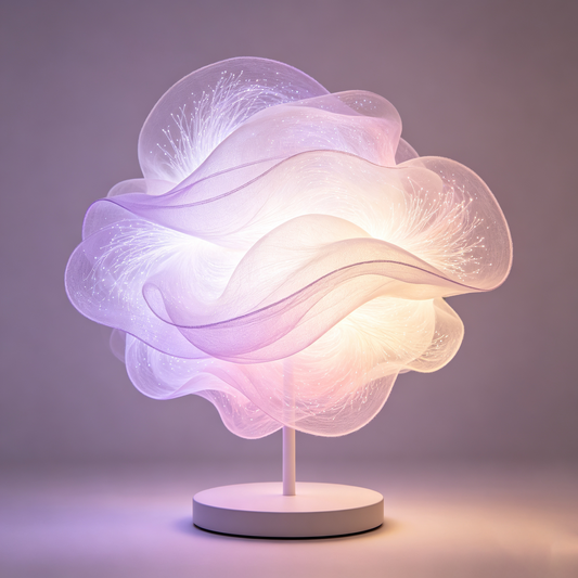 Gradient Organza Flower Table Lamp