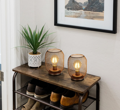 Rustic Minimalist Wrought-iron Bedside Lamp For The Bedroom Or Dining Room