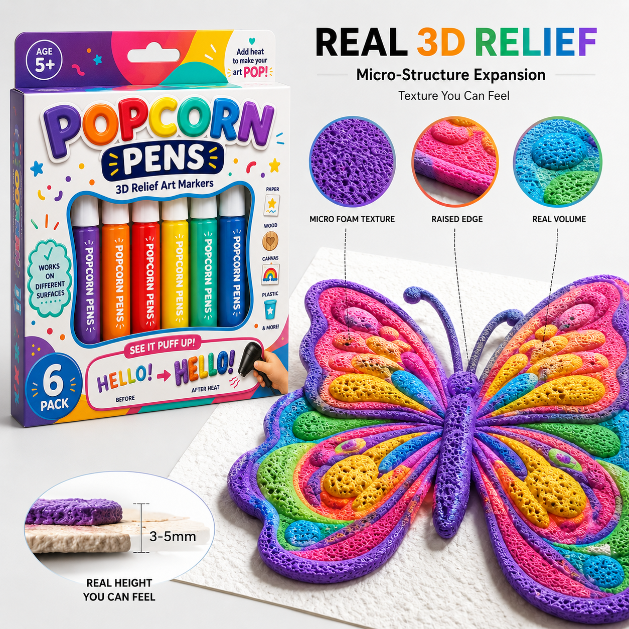 𝐁i𝐥𝐥𝐡𝐨𝐥® 3D Relief Art Pen – Turn Flat Drawings Into Touchable 3D Art