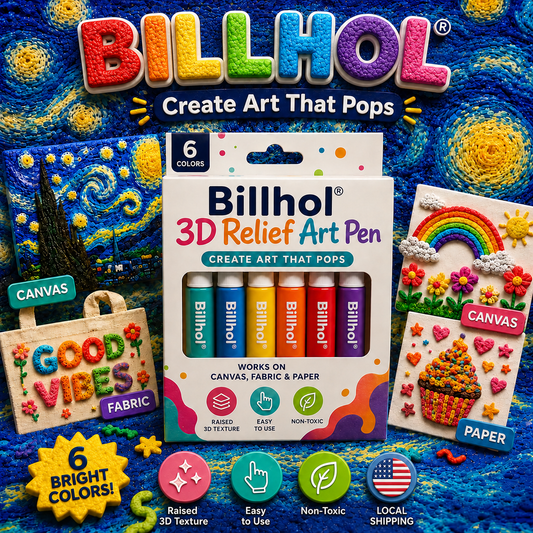 𝐁i𝐥𝐥𝐡𝐨𝐥®🦄 3D Relief Art Pen – Turn Flat Drawings Into Touchable 3D Art